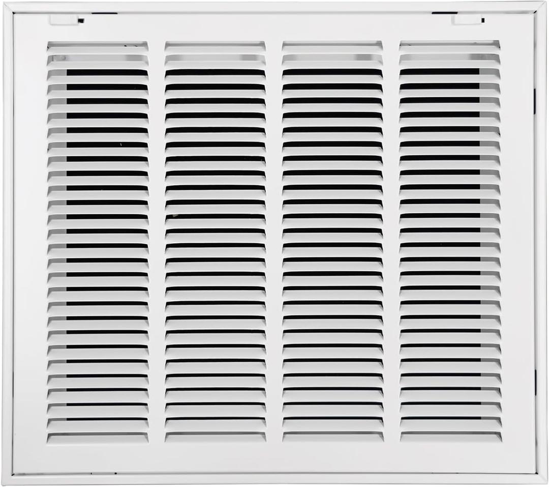 Howeall 16"W x 14"H [Duct Opening Size] Steel Return Air Filter Grille - Removable Face/Door for 1 inch Filters -HVAC Vent Cover Grill - White [Outer Dimensions: 18 5/8"W X 16 5/8"H]