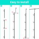 HapiRm Over Door Hat Rack - 2 Packs Hat Organizer with 8 Hooks Design, Hanging Baseball Cap Organizer Storage Holds Up to 40 Caps for Door, Bedroom, Closet (Black)