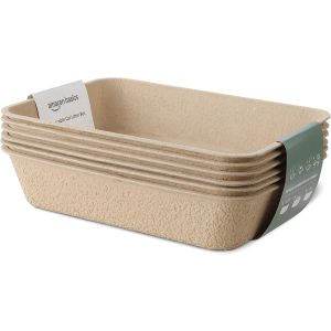 Amazon Basics Disposable Cat Litter Box, Multi-Use Travel & Home Box, 6-Pack, Large 36.5cm x 46cm