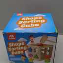 Coogam Wooden Montessori Toys for Toddlers, Shape Sorting Cube Fine Motor Skills Game for Year Old 18 Month+ Baby Boys Girls Gift