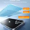 TORRAS Crystal Clear for iPhone 16 Case, [Anti-Yellowing][Military-Grade Protection], Slim Transparent Anti-Scratch Back, Soft Bumper, Non-Slip Protective Phone Cover, Clear 6.1"