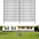 10 Panels No Dig Decorative Garden Fence for Yard, 48 in(H) X 26.25 ft(L) Animal Barrier Fencing for Outdoor Dog, Metal Portable Garden Fences for Borders, Pets, Landscape, Temporary Fence