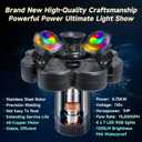 RELIY Pond Fountain Aerator, With 4 RGB Lights 1HP 110V 15000 GPH Stainless Steel Fountain Pump, Fully Automatic Powerful Lake Floating Fountain, 100 FT Power Cord, Programmable Timer Switch