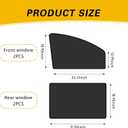 2 x 4 PCS Car Side Window Sun Shade, 24.40In x 18.89In x 12.99In Car Sun Protector, Interior Accessories, Universal for Cars, SUVs (Black)