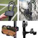 Tennis & Pickleball Fence Phone Mount, Gamechanger Phone Camera Fence Mount Holder Practice Equipment,Phone Camera Holder Accessories to Record Stream and Relive Your Baseball Tennis Matches