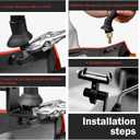 Handlebar Rearview Mirror Extender, Aluminum Rear View Extension Mount Bar, 10MM Multifunctional Support Extension Handlebar, Suitable for Most Motorcycles, Bicycles (Red)