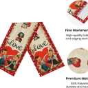 Vintage Valentine's Day Table Runner Valentines Decorations - Red Love Vintage Style Boys and Girls Valentines Day Anniversary Home Kitchen Dining Table Decor, Valentines Party Decor 13 x 72 Inch