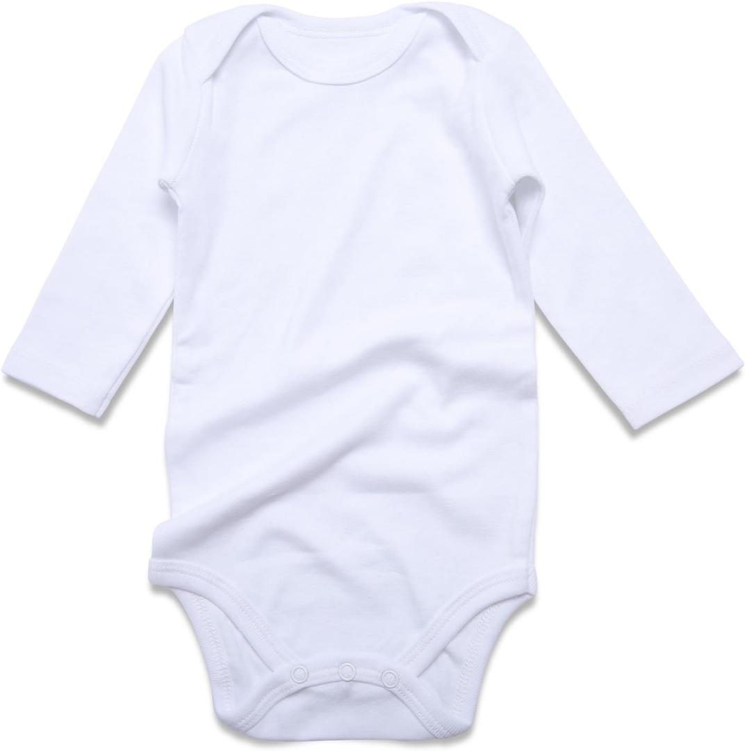ROMPERINBOX Unisex Baby Onsies Solid Baby Bodysuit Romper Blank for 18-24 Months Boys Girls (Long Sleeve White)