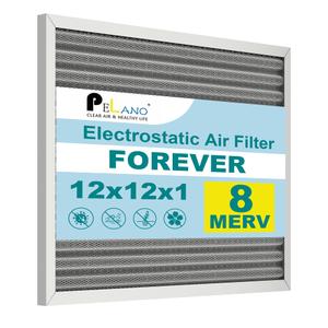 16x25x1 Reusable Air Filter, Electrostatic HVAC Air Filter, Lasts a Lifetime, Washable, Enjoy Fresher Air in Home and Office, MERV 8 (Actual Size:15.5x24.65x0.82 Inch)