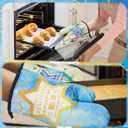 HunnmingRe 6 Pcs Passover Kitchen Accessories Sets Gifts Passover Kitchen Towels Oven Mitts Pot Holders Jewish Seder Decoration Pesach Hostess Gifts for Women Men Cooking Baking Dining Holiday Present