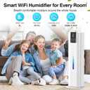 Smart Humidifiers Large Room Bedroom Home,2.11Gal(8L) Quiet Top Fill Cool Mist Humidifier,Smart App & Remote Control, 3 Speed Humidifier with 360Nozzle,Humidity Setting for Baby Office Plant(White)
