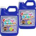 Lulu Home 2 Packs Bubble Concentrated Solution, 1 L/ 33.8 OZ Bubble Refill Solution for Kids Bubble Machine, Giant Bubble Wand, Bubble Blower Toys, Birthday Party Favors (Dark Blue Bottle)