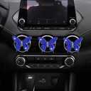 Dotesy 2 Pack Bling Bling Butterfly Air Vent Clips Crystal Butterfly Car Air Fresheners Vent Clips Diamond Cute Car Interior Decor for Women (Blue)