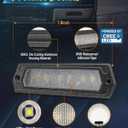 Flush Mount LED Pods with Wiring Harness Kit, 2PCS 6 Inch 120W Diffusion Beam Grill Lights Trailer Reverse Lights Off Road Lights Flush Mount Fog Lights Rear Bumper Pod Lights for Truck Pickup ATV UTV