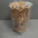 2 Pcs Rattan Scallop Vase Indoor Outdoor Planter Basket Woven Decorative Storage Basket and Planter for Porch Patio Backyard Home Garden 13 x 13 x 15.8 Inches, 7.1 x 7.1 x 8.7 Inches