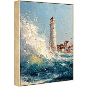 24x36 Canvas Frame for Coastal Paintings,1.5" Deep,Natural Woodgrain