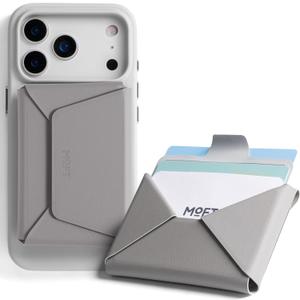 MOFT Magsafe Wallet, Slim Magnetic 8 - Card Holder, Snap Field Wallet with Pull to Access Design, RFID Blocking, MOVAS Veagn Leather Minimalist Travel Wallets for Men & Women,Taupe (Phone Wallet Only)