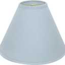 Aspen Creative 32267 Transitional Hardback Empire Shaped Spider Construction Lamp Shade in Light Blue, 16" wide (6" x 16" x 12"), 6" Top x 16" Bottom x 12" Slant