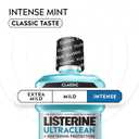 Listerine Ultraclean Intense Antiseptic Mouthwash + Whitening Protection*, Everfresh Technology to Help Fight Bad Breath, Gingivitis, & Plaque, Tartar Control Oral Rinse, Intense Mint, 1L