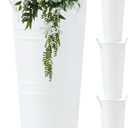 6-Piece Decorative Galvanized Metal Tall Vases