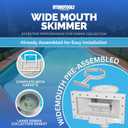 SWIMLINE HYDROTOOLS Standard Wide Mouth Above Ground Pool Skimmer Kit | ALREADY ASSEMBLED | ABS Construction | Pool Skimmer | Wide Mouth | Snap-In & Removable Weir | Above Ground Pool Skimmer