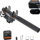 COMICA VM40 Shotgun Microphone with Wireless Modes, 48kHz/32-bit, 32GB Storage, Safety Audio Track, Super Cardioid Camera Mic for Filmmakers, Vloggers - Wireless Mic for Camera, Smartphone, PC