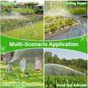 Heavy Duty Impact Sprinkler on Tripod Base,50 Inch Tripod Sprinkler with Brass Nozzle for Yard Large Area,Extra Tall 360 Degree Rotating,Waters Up to 90 Ft,Legs Extend Up to 50"