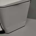 Cesun Small Bathroom Trash Can with Lid Soft Close, Step Pedal, 6 Liter / 1.6 Gallon Stainless Steel Slim Garbage Can for Bedroom, Diaper Waste Basket with Removable Inner Bucket (White)