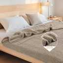 Eydna Electric Heated Blanket Twin Size 62"×84" with 9 Heating Levels & 1-10Hs Auto Off, Heating Blankets Double Sided Plush Sherpa, Energy Efficient, Machine Washable, Light Brown