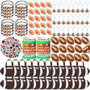 Aoriher 194 Pcs Football Party Favors Set Football Goodie Bag Silicone Charm Bracelets, Mini Bouncy Balls, Toy Keychains, Non Woven Gift Goodie Bags, Sticker Eraser for Sports Party Supplies
