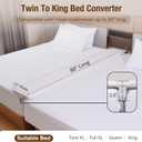 Vekkia 8012Wide & Thin Split King Gap Filler for Adjustable Bed | Fits 1.5-3Gaps, Easy Install, Bed Bridge Twin XL to King, Washable Cover, Fits College Dorm, Guest Room, Hotel & Rentals, 8012in