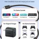 MENEEA 2-Pack Switch 2 Fast Charging Cable for Nintendo 2 Original Adapter,5FT 60W USB-C Charger,[AC Adapter Replacement Cord ] Accessories for Switch 2/Official Adapter,Support TV Dock