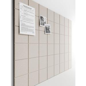 Bumusty Large Cork Board Alternative-47 x35 Felt Bulletin Board Tiles, with 30 Pushpins, 70 Adhesive Tabs, 12-Pack Slat Wall Paneling, Cork Boards for Office Push Pin Board Felt Board-Oatmeal