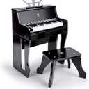 Hape Learn with Lights Black Piano with Stool, Miniature