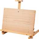 DJAR Adjustable Tabletop Easel for Artists & Beginners, Solid Beech Wood Desktop Sketching Drawing Painting Board Easel, Hold Canvas up to 23", Natural