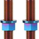 Funparts Titanium Alloy Chain Adjuster Bolt M10 Rear Axle Bolts Universal for KLX KX CRF CR YZ TTR DRZ WR RM RMZ Motorcycle Dirt Bike Chain Tensioner Bolt Quenching