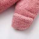 Baby Furry Jumpsuit Infant Bear Onesies Zipper Long Sleeve One-Piece Romper Hoodie Baby Outwear Snowsuit (0-3 Months, Pink-footed)