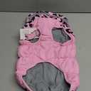 FUAMEY Dog Winter Coat, Dog Cold Weather Coats Dog Jackets with Zipper on Back with Harness Built in Dog Paded Vest Water Resistant Reflective Jacket for Small Medium Large Dogs Pink Leopard M