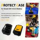 2pcs Silicone Protect case for Dewalt 20V 4.0,5.0 Battery
