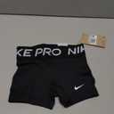 Nike Girls' Running Shorts (X-Small, Black/White)