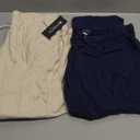 2 Pack: Womens Cotton Joggers - 100% Cotton Lounge Athletic Casual Sleep Casual Pajama PJ Pants Sweatpants L