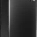 EUHOMY 4.4 Cu.Ft Fridge with Freezer, Single Door Compact Refrigerator, Adjustable Thermostat, Mini Refrigerator Energy Saving, Mini fridge for Bedroom, Dorm, Office, Black