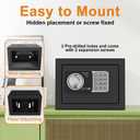 PATRON small safe box with keymini safe for moneysmall coin safes for home with codelittle jewelry lock box for kidsWall or Cabinet Safe for personal items0.236 Cubic Feet Black