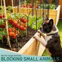 Goovilla Garden Fence, Total 19ft(L) x 24in(H) Garden Fencing Animal Barrier, 19 Pcs Rustproof Metal Wire No Dig Fence Panels, Black Decorative Garden Fences and Borders for Dogs, Flower Bed, Patio