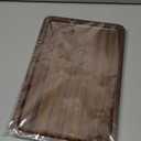 Winterworm Rustic Walnut Wooden Tray Solid Wood Serving Tray Square Rectangle Platter Tea Tray Coffee Table Tray (Rectangle Large (13x9x0.8inch))