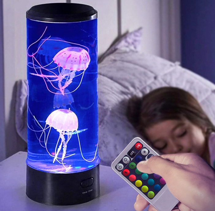 Creative Jellyfish Lamp Aquarium Circular Lava Lamp