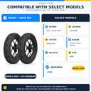 10 Inch Supermoto Wheels Set: 90/90-10 Front & 100/90-10 Rear Mini Emoto Wheels, Fits ETM Rtr (Wheels only)