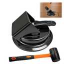 Heavy Duty Gap Fixer Tool for Laminate Flooring - Laminate Floor Gap Repair Tool with Heavy-Duty Floor Suction Cup and Rubber Hammer,for Laminate and Vinyl Flooring (Black)