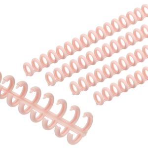 PATIKIL 8.5mm(0.3") Spiral Binder Ring,10 Pcs 30 Rings 25 Sheet Capacity Comb Binding Spines for Binding Paper Sheets Notebook Calendar Picture Album, Light Pink