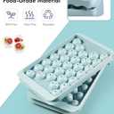 Ice Cube Tray with Lid and Bin  Round Ice Cube Trays for Freezer, BPA-Free Food-Grade Ice Mold, Stackable Ice Ball Maker, Iced Bucket Kits, Circle Ice Tray for Cocktails, Whiskey, Coffee, and Drinks (1.2in/62balls&box)